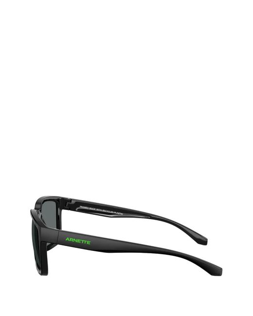 Arnette Black Plot Twist Square-Frame Sunglasses for men