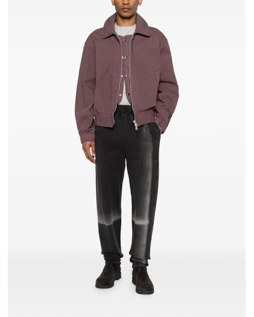 Aries Black Sunbleached Column Track Pants for men