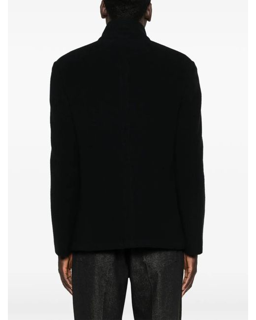 Corneliani Black Pocket Button Jacket for men