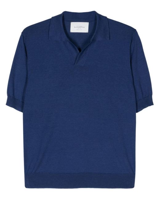 Ballantyne Blue Silk-blend Polo Shirt for men