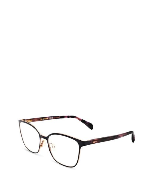 Rag & Bone Black Geometric-Frame Glasses
