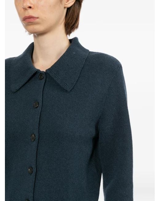 A.P.C. Blue Cardigan À Boutonnière