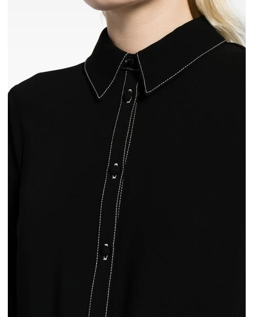 Cinq À Sept Black Gabby Tied-Waist Shirtdress