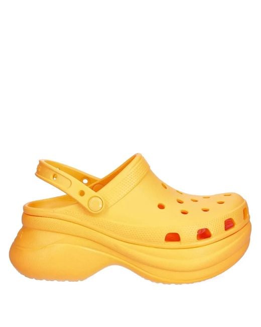 CROCSTM Yellow Perforated Platform Slides