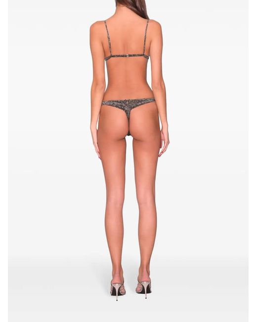 Fleur du Mal Gray Luxe Thong