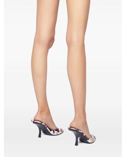 The Attico Metallic 95Mm Camouflage-Print Sandals