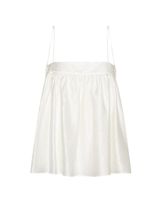 ROTATE BIRGER CHRISTENSEN White Striped Slip Top Bright