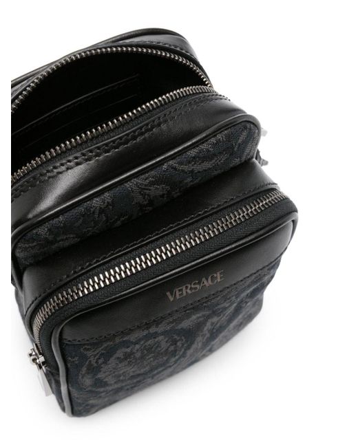 Versace Barocco Athena Crossbody Bag in Black for Men Lyst