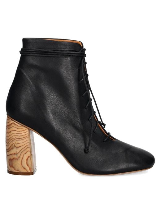 Forte_forte Black 90Mm Leather Ankle Boots