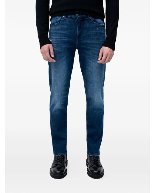 Boss Blue Distressed Jeans for men