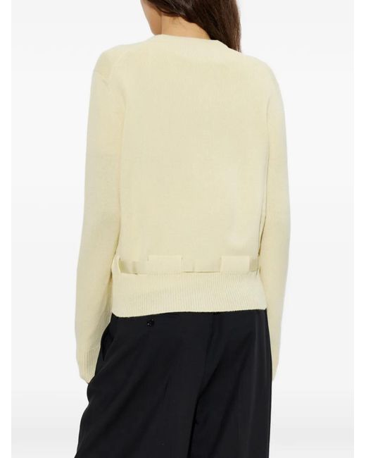 Ferragamo Natural Belted Cashmere Cardigan