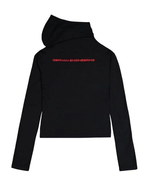 PROTOTYPES Black Logo-Print Hoodie