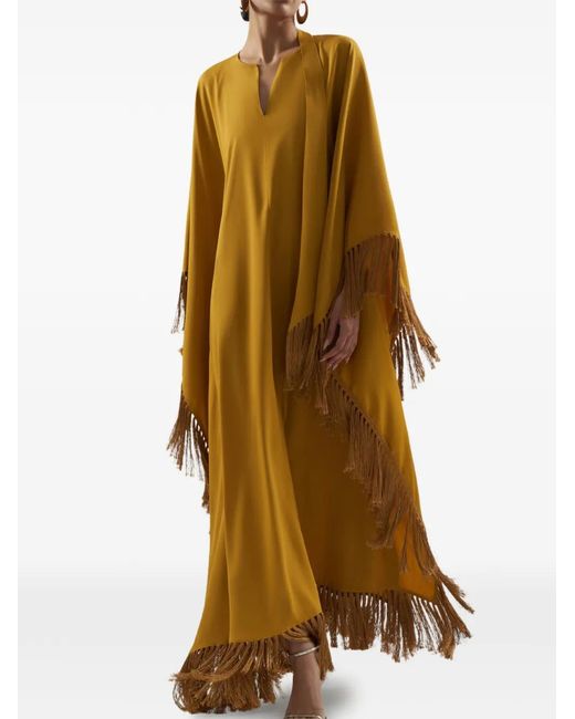 Taller Marmo Yellow Hammamet Fringed Maxi Dress