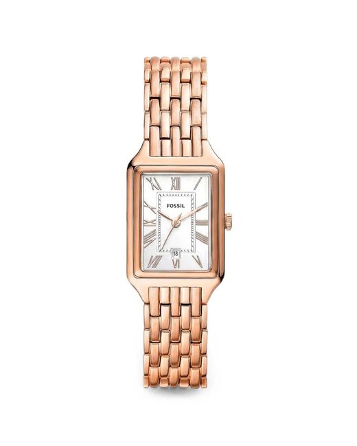 Fossil Metallic Raquel Quartz Stainless Steel Three-hand Watch