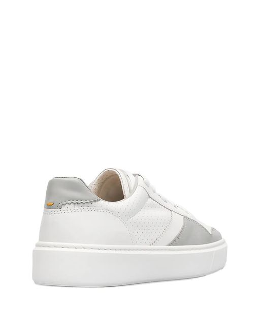 Doucal's White Perforated Panel Sneakers