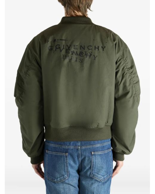 Givenchy Green Zip Pocket Cotton Jacket for men