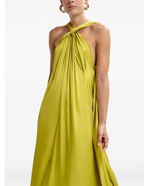 Essentiel Antwerp Yellow Halterneck A-Line Dress