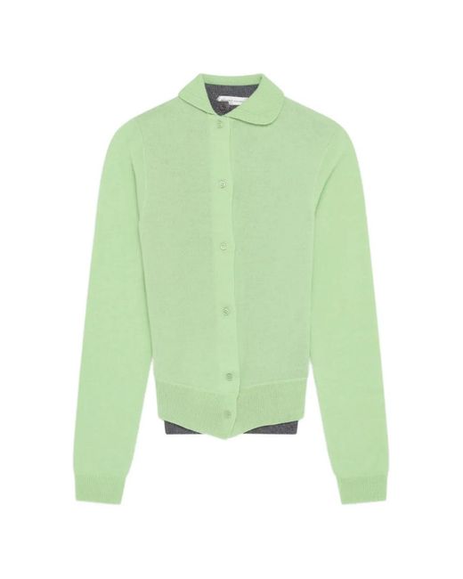 August Barron Green Peter Pan Collar Cardigan
