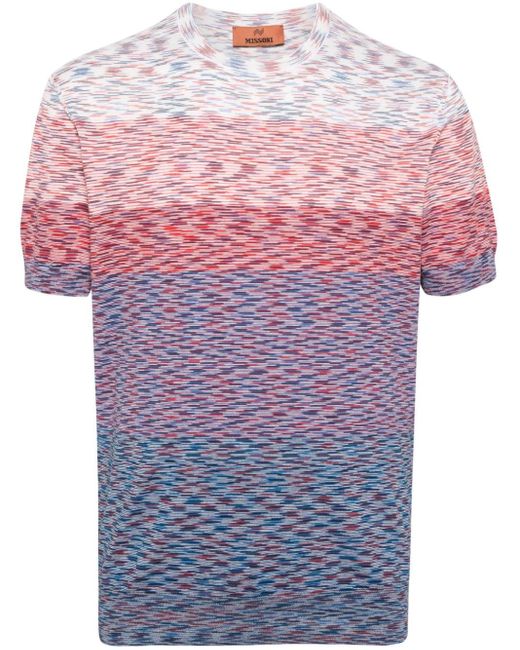 Camiseta con motivo Slub Missoni de hombre de color Pink
