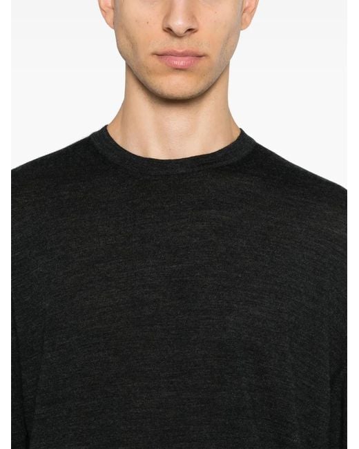 D4.0 Black Wool Sweater for men