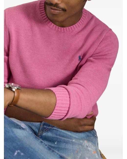 Polo Ralph Lauren Pink Pull À Logo Brodé Pony for men