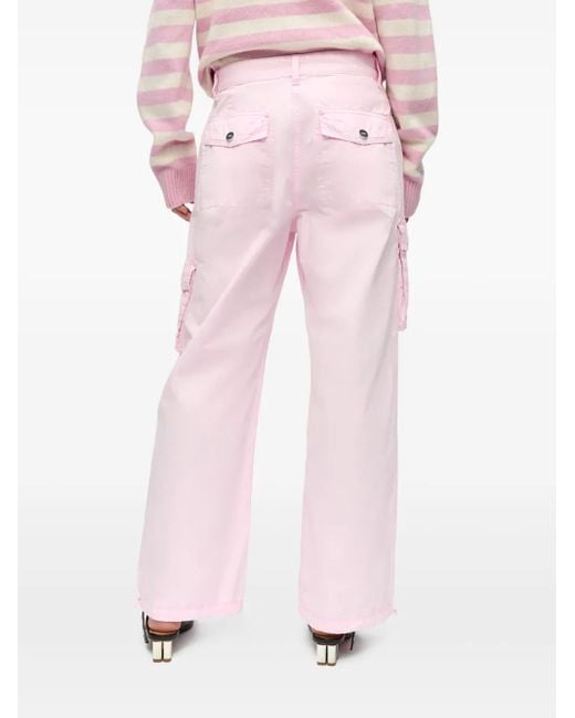 Ganni ストレート カーゴパンツ Pink