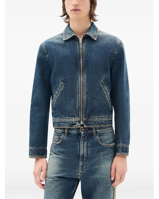 Ann Demeulemeester Blue Rocco Denim Jacket for men
