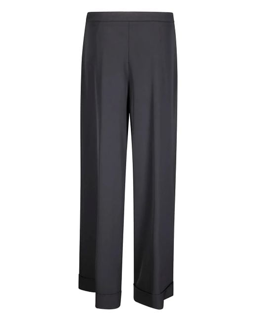 #MSM Gray Pleat-Detail Trousers