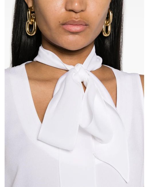 Moschino White Sleeveless Top