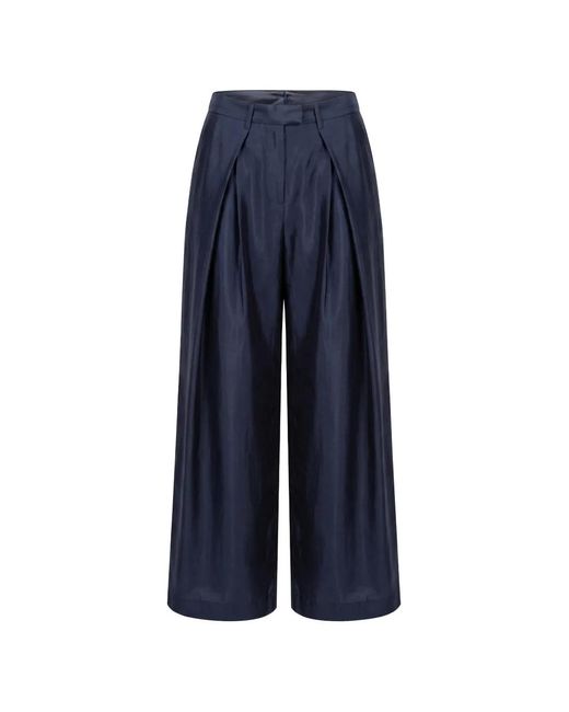 Pharaoh Blue Pantalon Katia À Plis