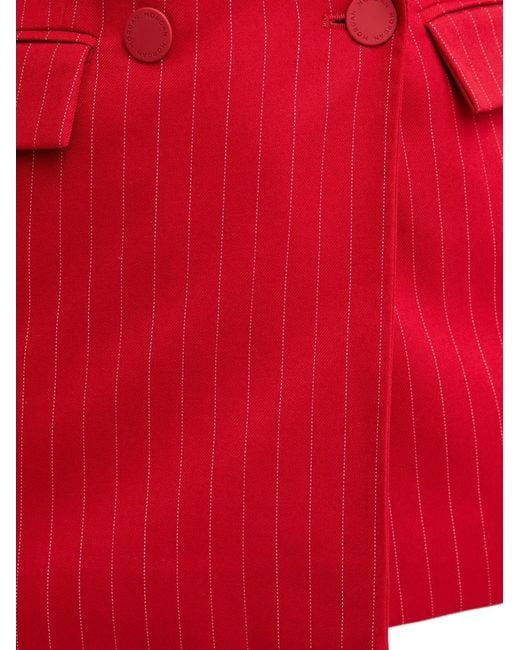 Morgan Red Pinstripe Double-Breasted Blazer