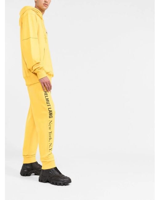 Helmut Lang Yellow New York Postcard Track Trousers for men