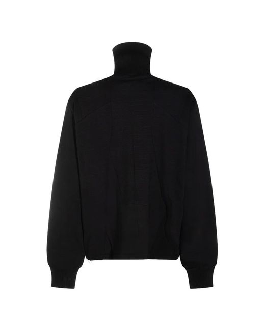 Thom Krom Black High-Neck Zip-Up Jacket for men