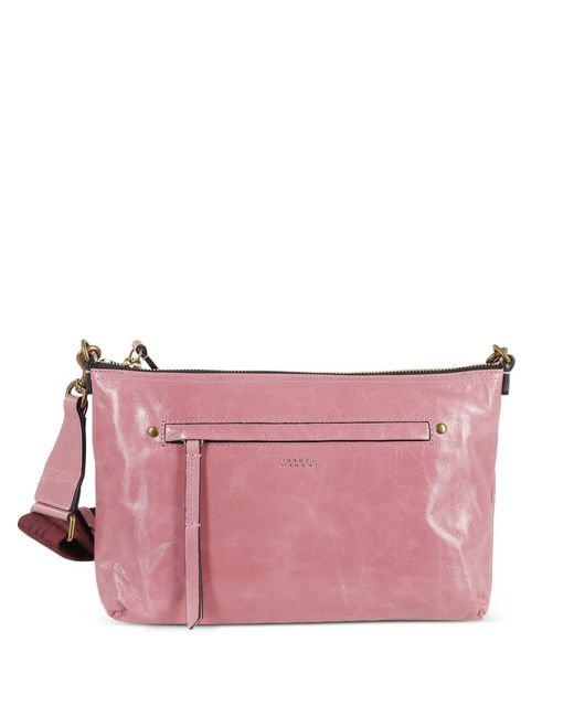 Isabel Marant Pink Nessah Zip Shoulder Bag