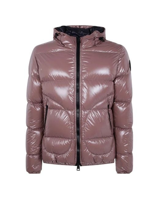 Herno Purple Gloss-Finish Padded Coat for men