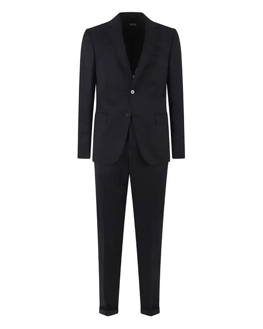 Zegna Black Single-Breasted Suit for men