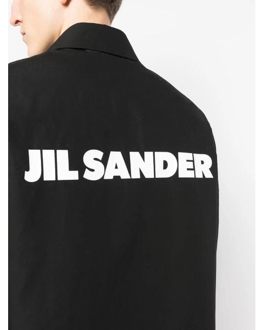 Jil Sander Mantel Mit Logo-Print in Black für Herren
