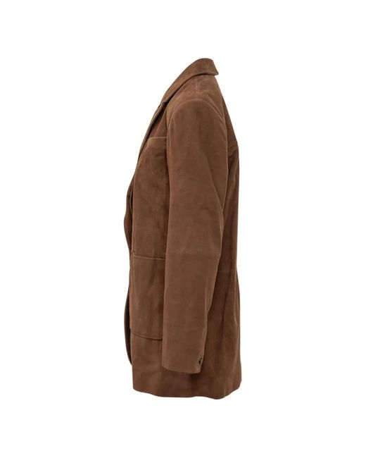 Ba&sh Brown Mosty Notched-Lapels Jacket