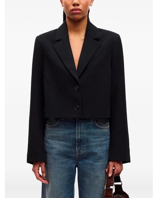Samsøe & Samsøe Black Salaney Button-Up Blazer