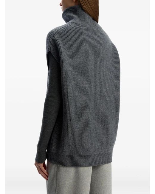 12 STOREEZ Gray Ribbed-Knit Vest