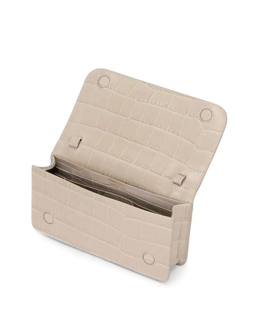 Roberto Cavalli Natural Croc-Effect Tiger-Plaque Shoulder Bag
