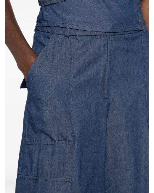 MOUTAKI Blue Cargo-Pockets Short