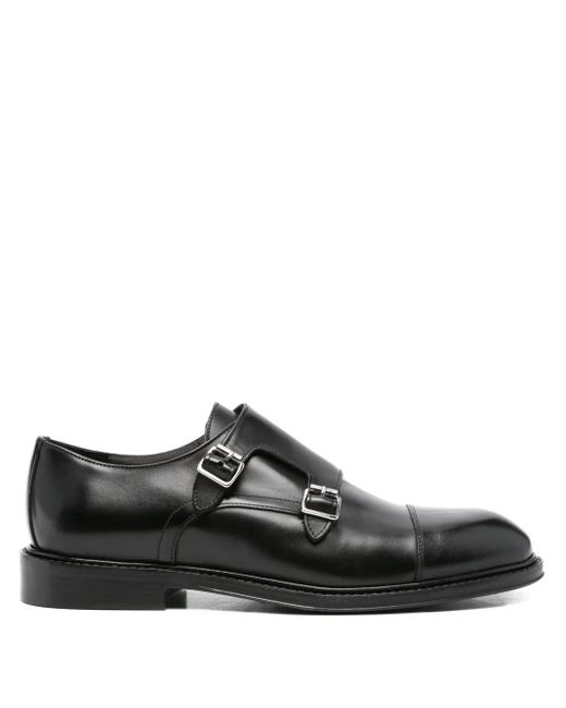 Corneliani Black Flat Shoes for men