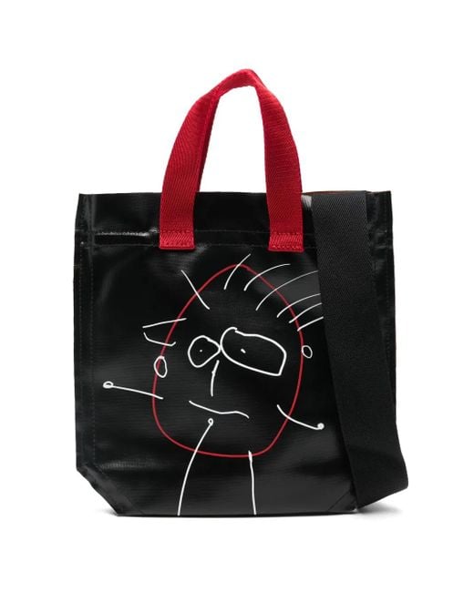 Borsa Tote Pili And Bianca Mini di Plan C in Black