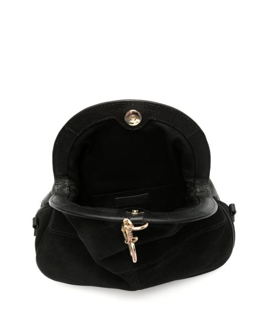See By Chloé Black Logo-embossed Panelled Shoulder Bag