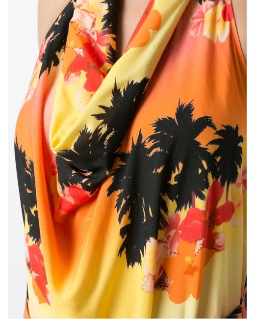 Amir Slama Metallic Printed Long Dress