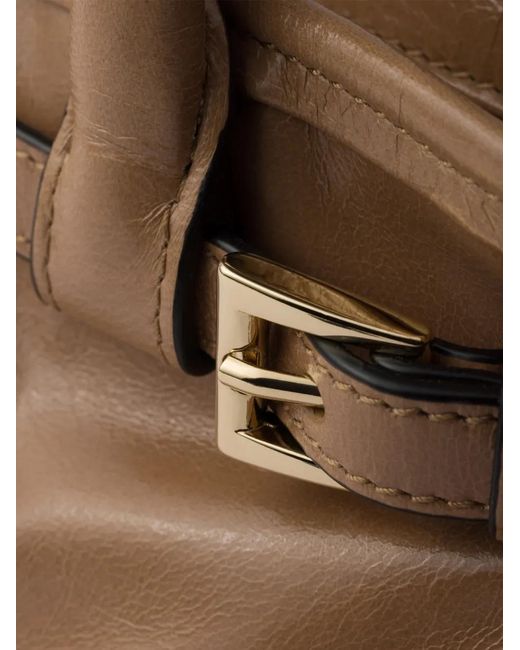 Prada Brown Bonnie Mini Leather Handbag