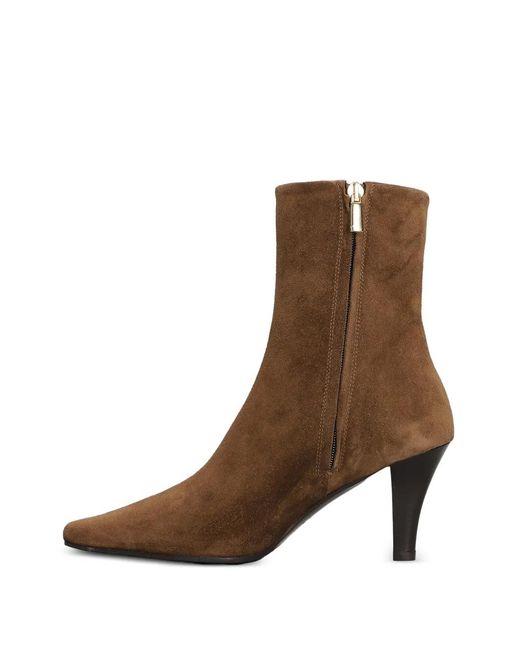 The Seller Brown Square-Toe Ankle Boots