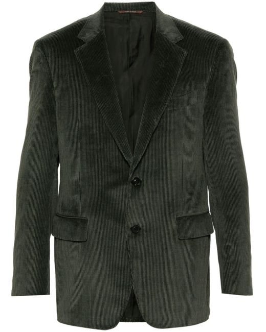 Canali Green Single-breasted Corduroy Blazer for men