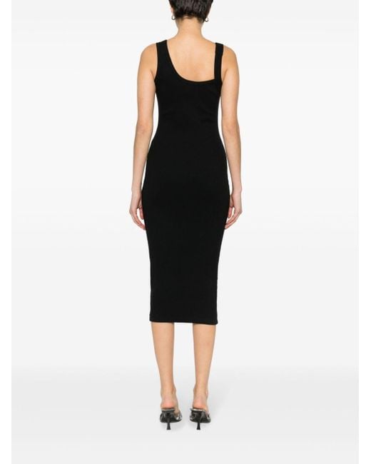 Versace Midi-jurk Met Barokgesp in het Black